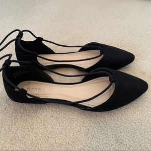 Black tie flats